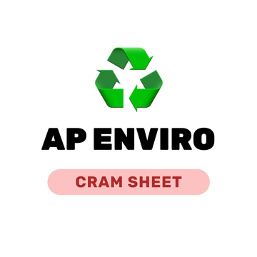 AP Environmental Science Cram Sheet