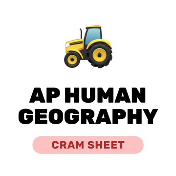 AP Human Geo Cram Sheet