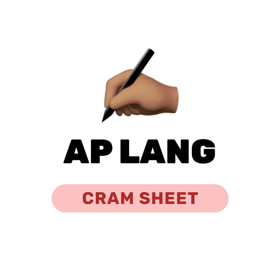 AP English Language Cram Sheet