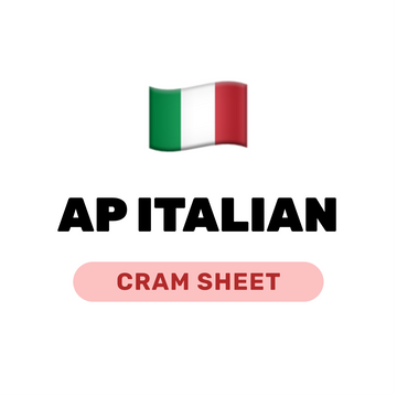 AP Italian Cram Sheet