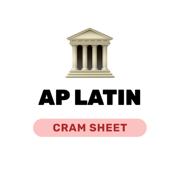 AP Latin Cram Sheet